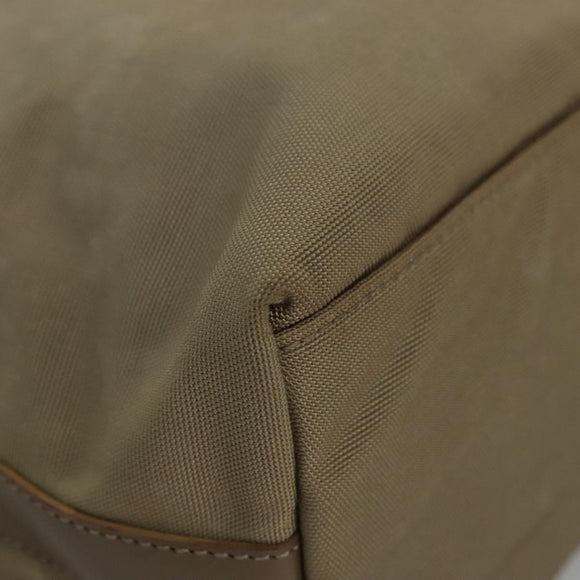 GUCCI Shoulder Bag Nylon Beige Silver 000 602 Auth bs23586