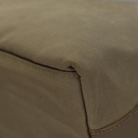 GUCCI Shoulder Bag Nylon Beige Silver 000 602 Auth bs23586