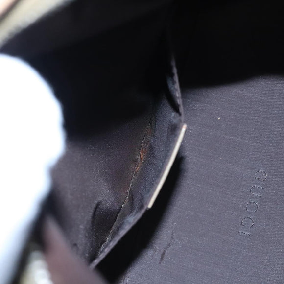 GUCCI Shoulder Bag Nylon Beige Silver 000 602 Auth bs23586