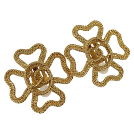 CHANEL COCO Mark Earring metal Gold CC Auth bs23588V