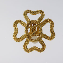 CHANEL COCO Mark Earring metal Gold CC Auth bs23588V - 0