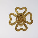 CHANEL COCO Mark Earring metal Gold CC Auth bs23588V-6