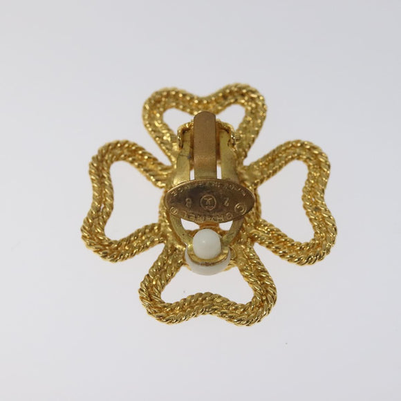 CHANEL COCO Mark Earring metal Gold CC Auth bs23588V