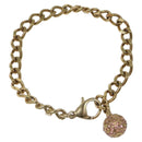 CHANEL Stone Bracelet metal Gold CC Auth bs23590-1