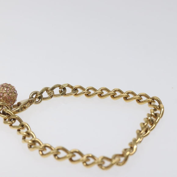 CHANEL Stone Bracelet metal Gold CC Auth bs23590