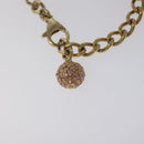 CHANEL Stone Bracelet metal Gold CC Auth bs23590-6