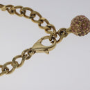 CHANEL Stone Bracelet metal Gold CC Auth bs23590-7