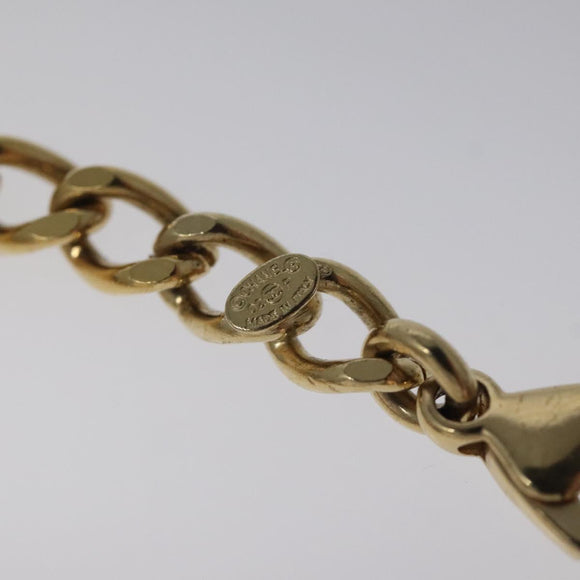 CHANEL Stone Bracelet metal Gold CC Auth bs23590