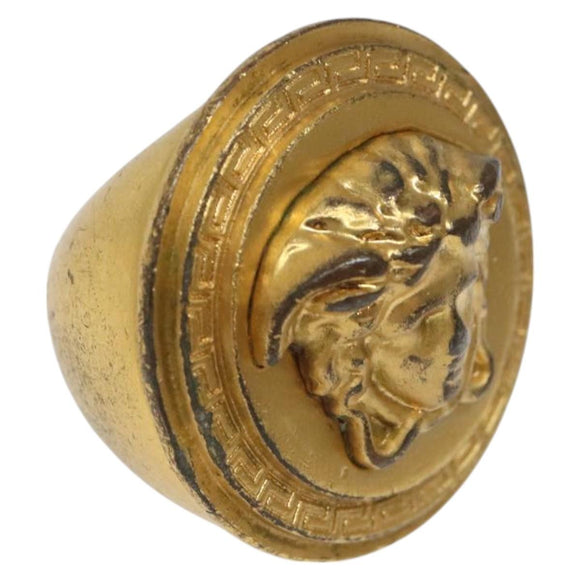 Gianni Versace Medusa Ring metal Gold Auth bs23591