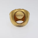 Gianni Versace Medusa Ring metal Gold Auth bs23591-3
