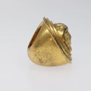 Gianni Versace Medusa Ring metal Gold Auth bs23591-4