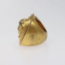 Gianni Versace Medusa Ring metal Gold Auth bs23591-5