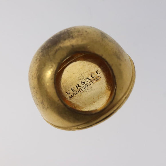 Gianni Versace Medusa Ring metal Gold Auth bs23591