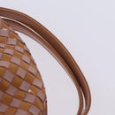 BALLY Quilted Chain Shoulder Bag Leather 2Set Brown Beige Auth bs23601-14