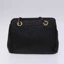 BALLY Quilted Chain Shoulder Bag Leather 2Set Brown Beige Auth bs23601-3