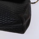 BALLY Quilted Chain Shoulder Bag Leather 2 Set Brown Beige Auth bs23601-8