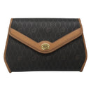 Christian Dior Honeycomb Canvas Shoulder Bag PVC Black Auth bs23609-13