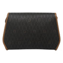 Christian Dior Honeycomb Canvas Shoulder Bag PVC Black Auth bs23609-2