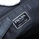 PRADA Hand Bag Nylon plastic Khaki Silver Auth bs23618-10