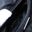 PRADA Hand Bag Nylon plastic Khaki Silver Auth bs23618-21