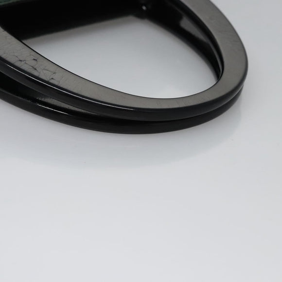 PRADA Hand Bag Nylon plastic Khaki Silver Auth bs23618