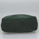 PRADA Hand Bag Nylon plastic Khaki Silver Auth bs23618-5