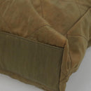 PRADA Chain Shoulder Bag Nylon Beige Gold Auth bs23630-15