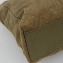 PRADA Chain Shoulder Bag Nylon Beige Gold Auth bs23630-16