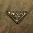 PRADA Chain Shoulder Bag Nylon Beige Gold Auth bs23630-17