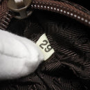 PRADA Chain Shoulder Bag Nylon Beige Gold Auth bs23630-12