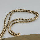 PRADA Chain Shoulder Bag Nylon Beige Gold Auth bs23630-8