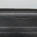 SAINT LAURENT Clutch Bag Leather Black Auth bs23631-9