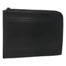 SAINT LAURENT Clutch Bag Leather Black Auth bs23631-1