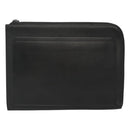 SAINT LAURENT Clutch Bag Leather Black Auth bs23631-13