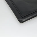 SAINT LAURENT Clutch Bag Leather Black Auth bs23631-7