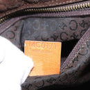 CELINE C Macadam Canvas Hand Bag Suede Brown Gold Auth bs23637-20