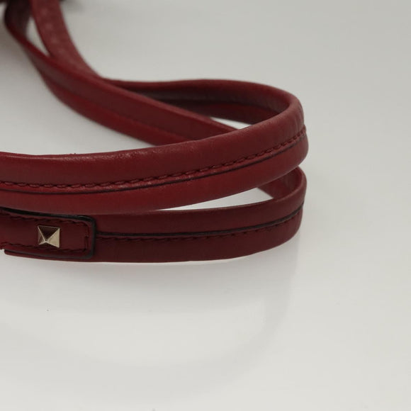 VALENTINO Backpack Leather Red Auth bs23660V