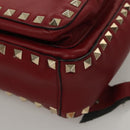VALENTINO Backpack Leather Red Auth bs23660V-16