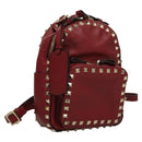 VALENTINO Backpack Leather Red Auth bs23660V-1