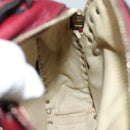 VALENTINO Backpack Leather Red Auth bs23660V-23