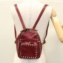 VALENTINO Backpack Leather Red Auth bs23660V-25