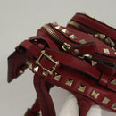 VALENTINO Backpack Leather Red Auth bs23660V-6