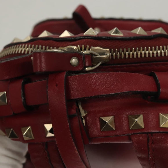 VALENTINO Backpack Leather Red Auth bs23660V