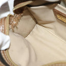 Christian Dior Honeycomb Canvas Pouch PVC Leather Black Auth bs23663-11