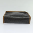 Christian Dior Honeycomb Canvas Pouch PVC Leather Black Auth bs23663-6