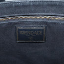 FENDI VERSACE Collaboration Fenderche Tote Bag Canvas 2way Black Auth bs23664-17