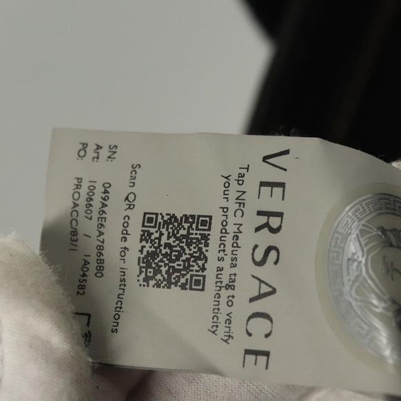 FENDI VERSACE Collaboration Fenderche Tote Bag Canvas 2way Black Auth bs23664