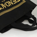 FENDI VERSACE Collaboration Fenderche Tote Bag Canvas 2way Black Auth bs23664-6