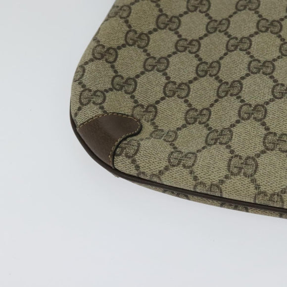 GUCCI GG Supreme Web Sherry Line Bag PVC Beige Gold 39 02 026 Auth bs23685