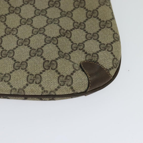 GUCCI GG Supreme Web Sherry Line Bag PVC Beige Gold 39 02 026 Auth bs23685